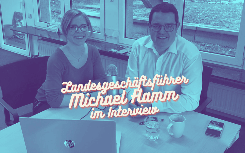 Annika Schäfer und Michael Hmm während des Interviews