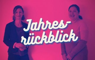 Melanie Müller und Tamara Gassner, darüber der Titel "Jahresrückblick"